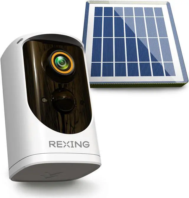 Main image of REXING HS01 Smart Home Security Camera System,1080p,Wireless,Rechargeable Battery,Solar Panel,Door Bell Two-Way Intercom,Waterproof,Motion Activated,Infrared Night Vision,Cloud Storage,WiFi,Mobile App