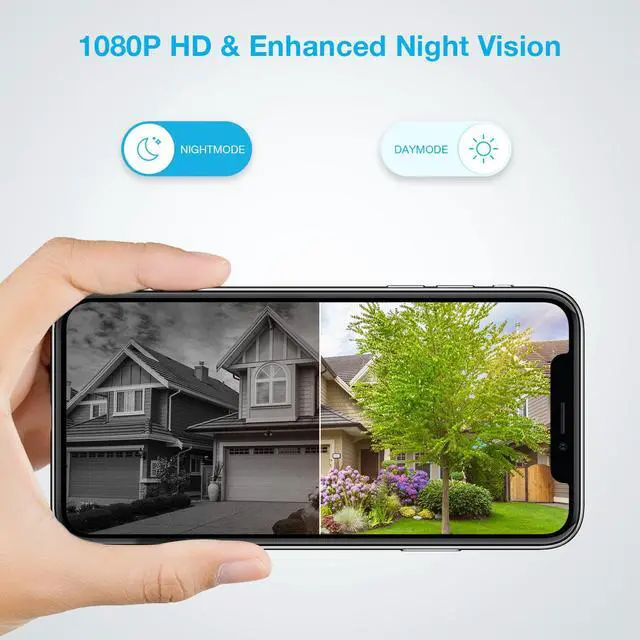 Alt view image 3 of 7 - REXING HS01 Smart Home Security Camera System,1080p,Wireless,Rechargeable Battery,Solar Panel,Door Bell Two-Way Intercom,Waterproof,Motion Activated,Infrared Night Vision,Cloud Storage,WiFi,Mobile App