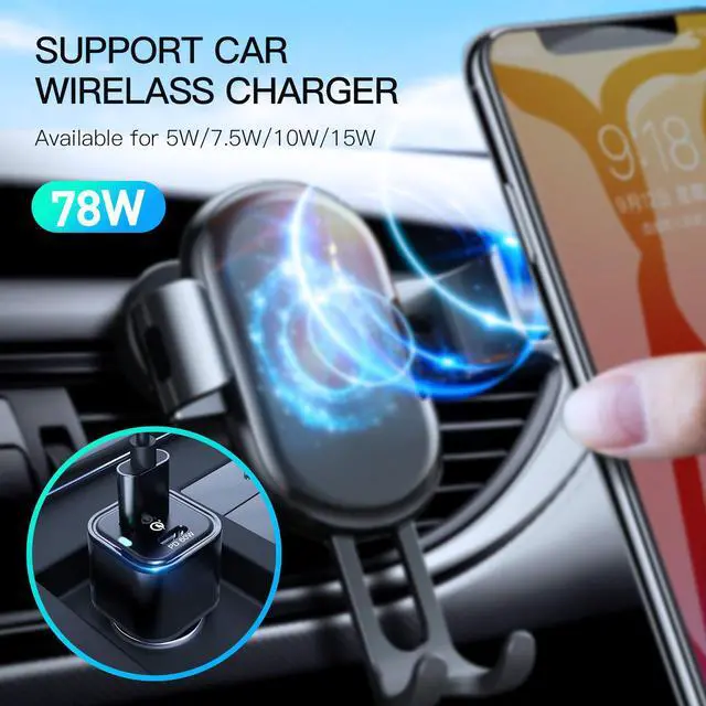 Alt view image 4 of 7 - REXING JETSPEED Black 78W PowerDrive+ USB-C/USB Car Charger, 2 Port QC3.0/PD3.0 Power delivery for Dashcam/Android/iPhone/MacBook/Windows Fast Charge Dual USB Car Cigarette Lighter Adapter w/ Cables