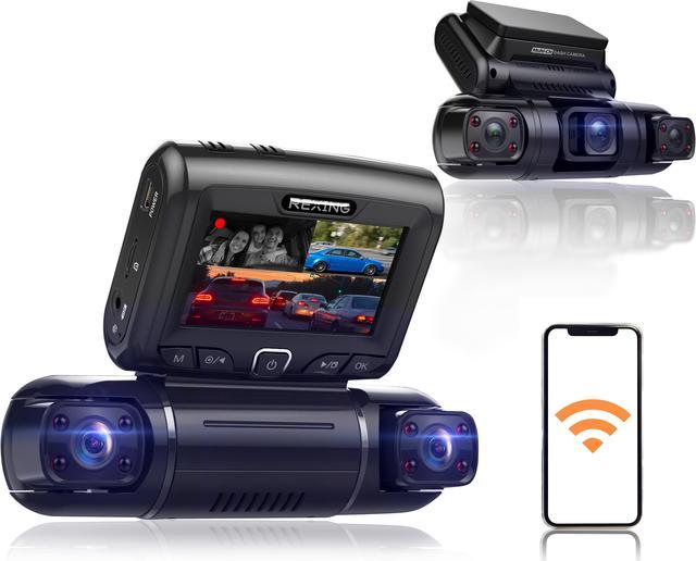 3 Camera Lens Car DVR 3-Channel Dash Cam HD 1080P Dash Camera Dual Lens  Dashcam Video Recorder Black Box Car Parking Monitoring Insede IR Night  Vision