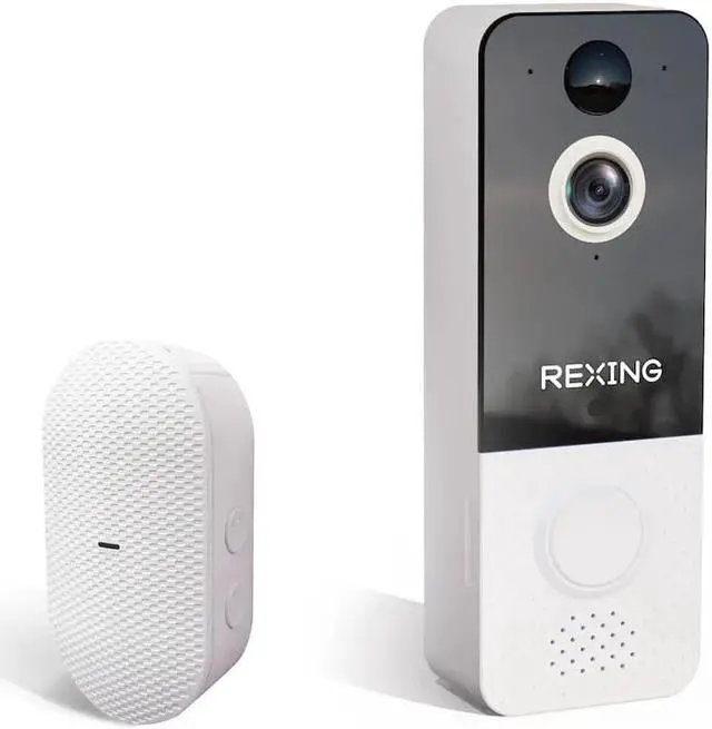 Main image of Rexing SDB1 + Free 2 Year Warranty Smart Wireless Video Doorbell Camera 1080p Recording with WiFi, Ring Doorbell Chime, Rechargeable Battery, Two-Way Intercom, Motion Activated, Push Alerts