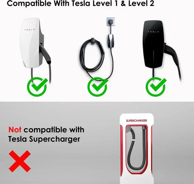Alt view image 5 of 7 - Rexing Tesla to J1772 Adapter, J1772 EV Charging Adapter, Fits Mobile Connector, Tesla Wall Connector, Destination Chargers, Max 48 Amp & 250V AC, Travel Case