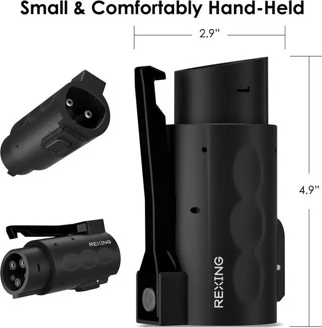 Alt view image 6 of 7 - Rexing Tesla to J1772 Adapter, J1772 EV Charging Adapter, Fits Mobile Connector, Tesla Wall Connector, Destination Chargers, Max 48 Amp & 250V AC, Travel Case