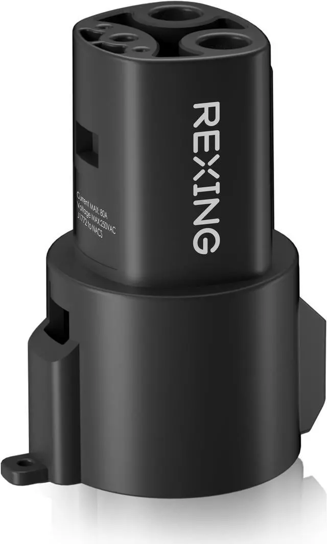 Main image of Rexing J1772 to Tesla Charging Adapter 80 Amp / 250V AC - Only for Tesla Owners - Compatible with SAE J1772 Charger (Black)