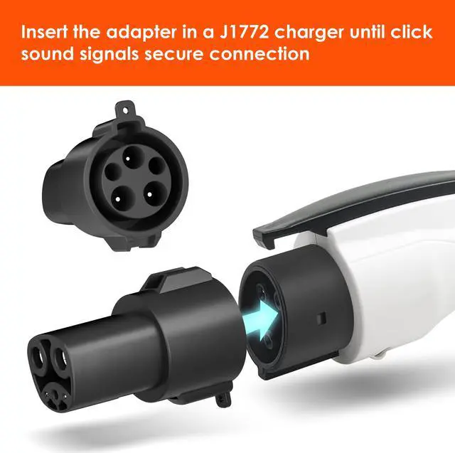 Alt view image 4 of 7 - Rexing J1772 to Tesla Charging Adapter 80 Amp / 250V AC - Only for Tesla Owners - Compatible with SAE J1772 Charger (Black)