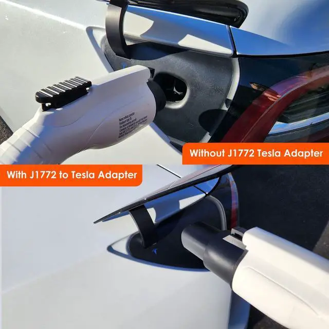 Alt view image 6 of 7 - Rexing J1772 to Tesla Charging Adapter 80 Amp / 250V AC - Only for Tesla Owners - Compatible with SAE J1772 Charger (Black)
