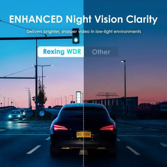 Alt view image 4 of 7 - Rexing F30 4K+1080P Dual Dash Cam Front and Rear, Built-in GPS Mount, 5G Wi-Fi, App Control, Parking Monitor, Collision Detection