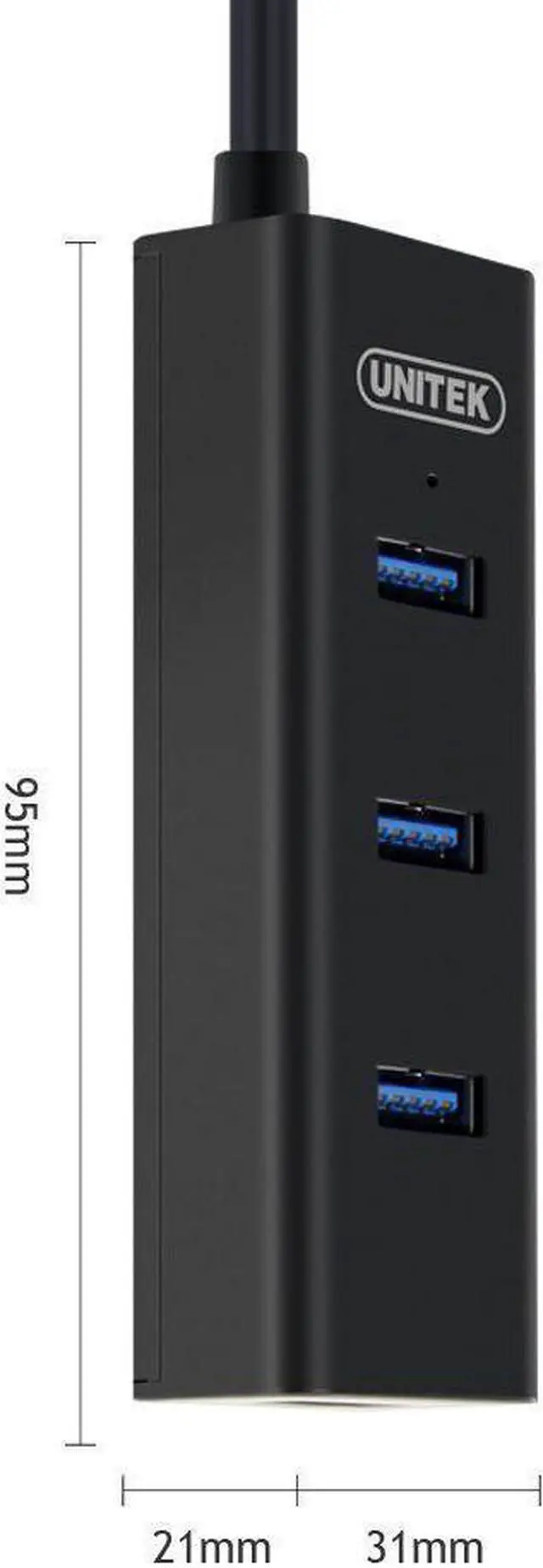 Alt view image 3 of 6 - UNITEK Powered 4 Ports USB 3.0 Charging Hub For PC Laptop Mac Notebook Desktop