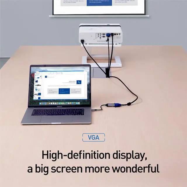 Alt view image 3 of 6 - USB C HUB to HDMI 4K VGA Mini DP Adapter Type C Hub For MacBook Pro Air USB-C HUB Splitter Converter For Huawei Matebook