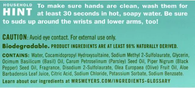 Alt view image 2 of 15 - Mrs. Meyer's Liquid Hand Soap - Basil - 12.5 oz Liquid Hand Soap (Pack of 1)
