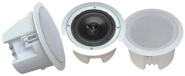 Alt view image 4 of 4 - Pyle PDPC82 8 In-Ceiling Speaker System 2-Way W/White Flush Mount Enclosure