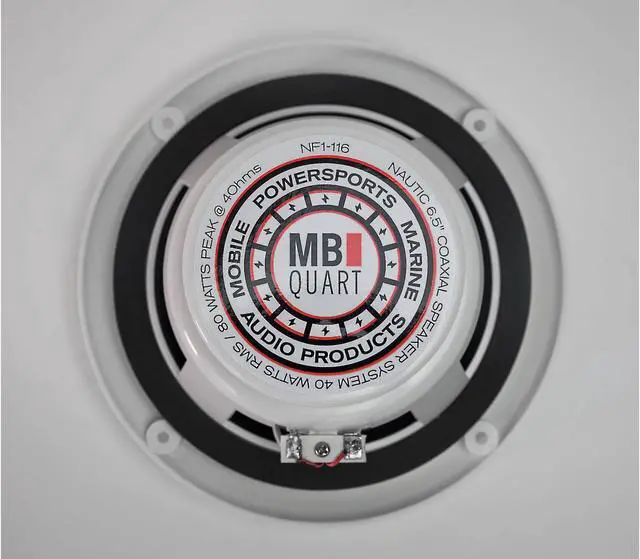 Alt view image 3 of 7 - MB Quart NF1-116
Nautic Series 6-1/2" shallow-mount marine speakers with white grilles