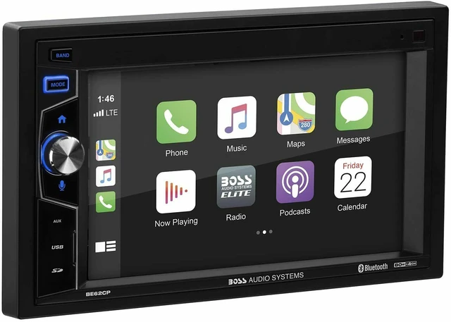 Alt view image 2 of 4 - BOSS Audio BE62CP 2-DIN 6.2" Touchscreen Car Stereo Digital Multimedia Player