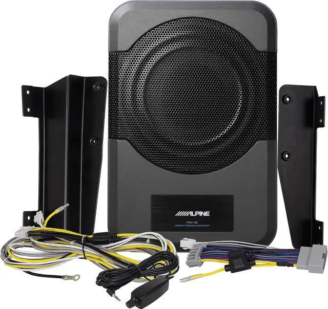 Alt view image 4 of 15 - Alpine Restyle 8" Amplified Subwoofer (PWE-S8-WRA) Custom Fit for 2011-Up Jeep Wrangler (4 door) - Under Seat Plug and Play 120 Watt Amplified Subwoofer