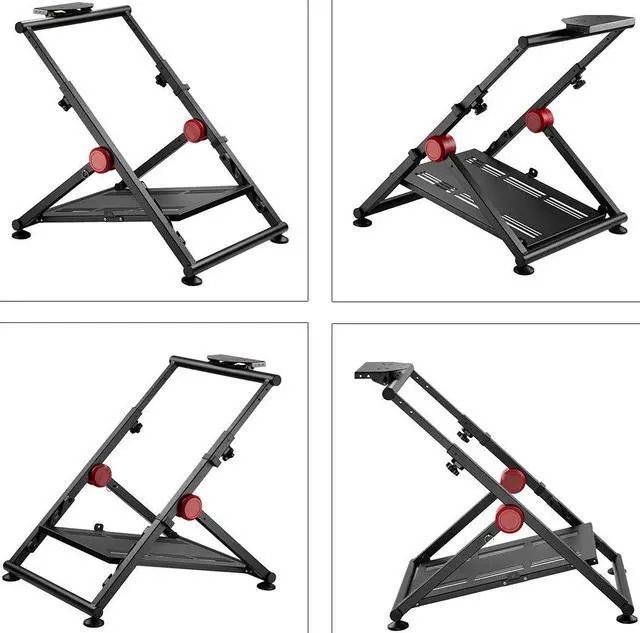 Alt view image 5 of 7 - Boost Industries RC-GTF1 / SWS-04 Foldable Height Adjustable Racing Steering Wheel Stand for Gamers (Bonus Gear Shift Mount Included)