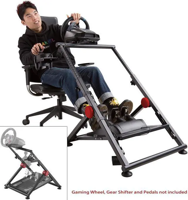 Main image of Boost Industries RC-GTF1 / SWS-04 Foldable Height Adjustable Racing Steering Wheel Stand for Gamers (Bonus Gear Shift Mount Included)