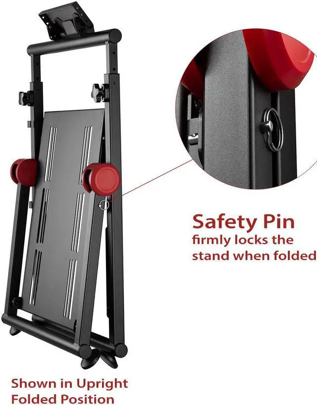 Alt view image 2 of 7 - Boost Industries RC-GTF1 / SWS-04 Foldable Height Adjustable Racing Steering Wheel Stand for Gamers (Bonus Gear Shift Mount Included)