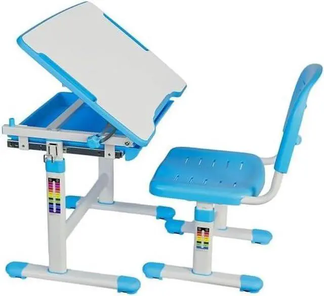 Main image of Boost Industries KidzDesk KD26B Ergonomic Height Adjustable 'Kaiden' Children Desk and Chair Set (Blue)