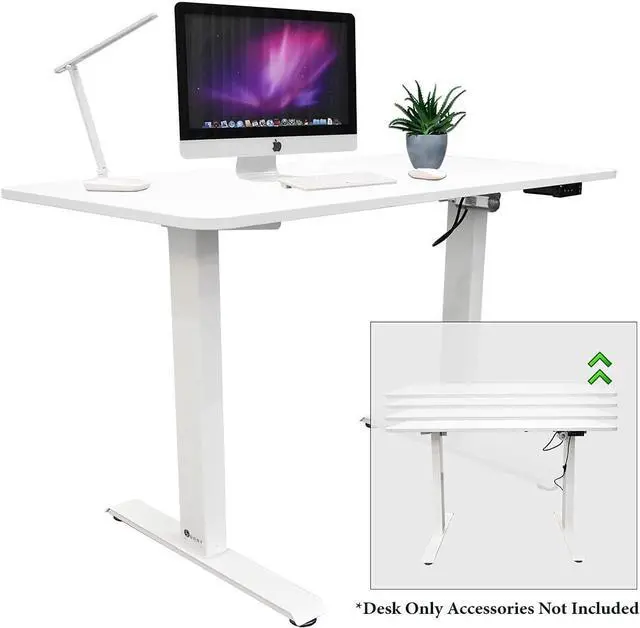 Alt view image 2 of 4 - Boost Industries FS-OD47Mii Floor Standing Motorized (Electric) Height Adjustable Office Desk Frame with 47" Top (White)