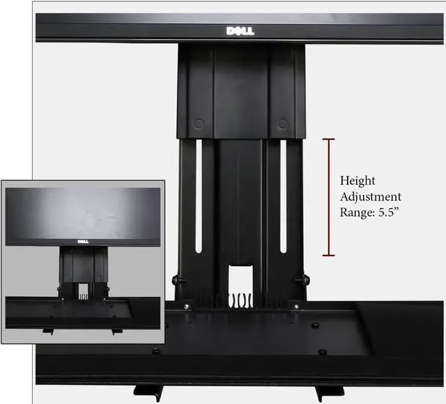 Alt view image 4 of 7 - Boost Industries WM-3N1 Single VESA Compatible Height Adjustable Display Wall Mounted Workstation For 13" To 32" Screens