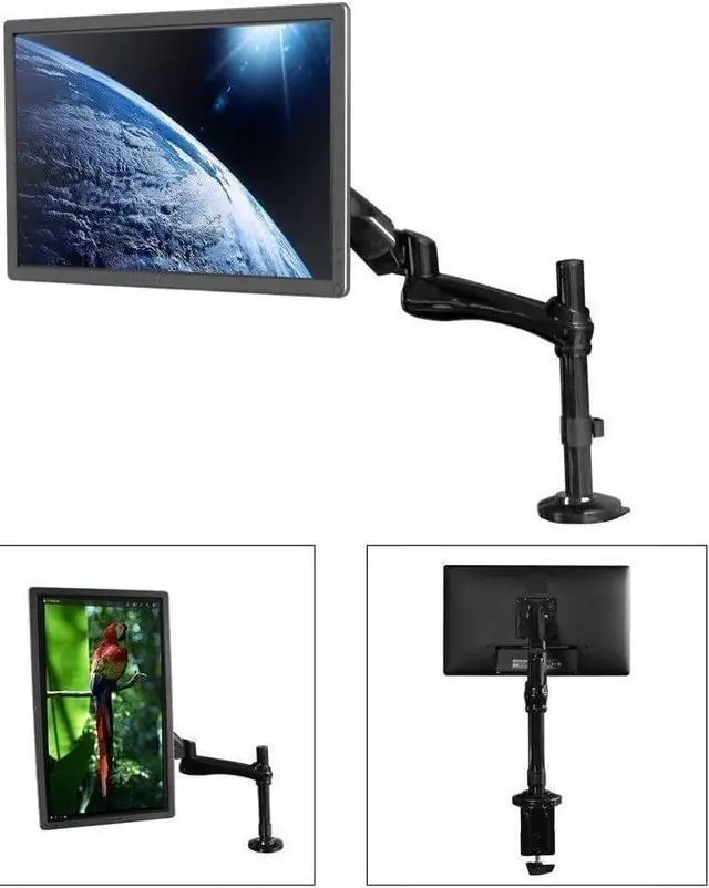 Main image of Boost Industries Universal DMA-1327 Single Monitor Desktop Mount for Computer PC Monitor or TV 13" - 27" LED LCD Screens