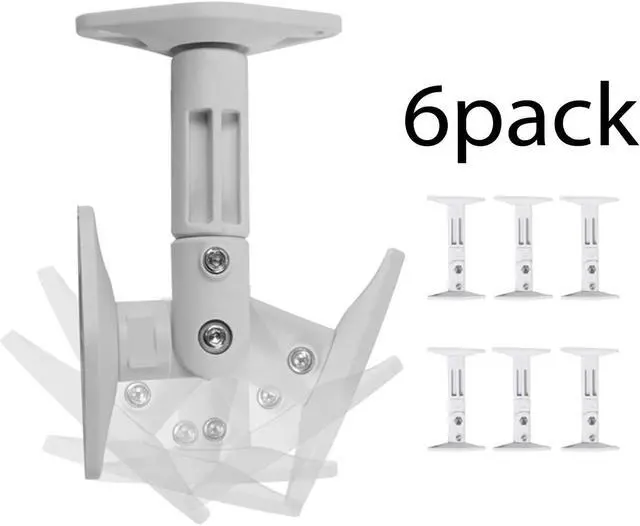 Main image of Boost Industries CWSM Universal Home Theater Speaker Brackets, Tilt, Swivel (3 Pairs, White)