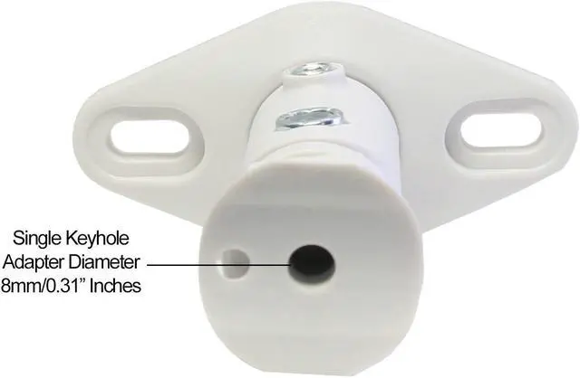 Alt view image 3 of 7 - Boost Industries CWSM Universal Home Theater Speaker Brackets, Tilt, Swivel (3 Pairs, White)