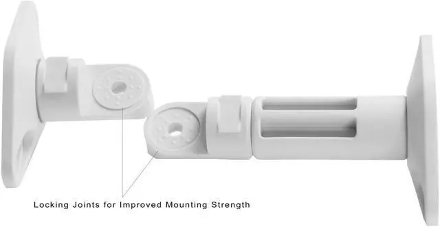 Alt view image 7 of 7 - Boost Industries CWSM Universal Home Theater Speaker Brackets, Tilt, Swivel (3 Pairs, White)
