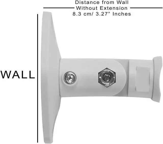 Alt view image 5 of 7 - Boost Industries CWSM Universal Home Theater Speaker Brackets, Tilt, Swivel (3 Pairs, White)