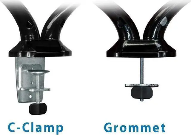 Alt view image 6 of 7 - Boost Industries DM-1327D Universal Gas Spring Dual Arm Desk Mount For 13" To 27" Monitors