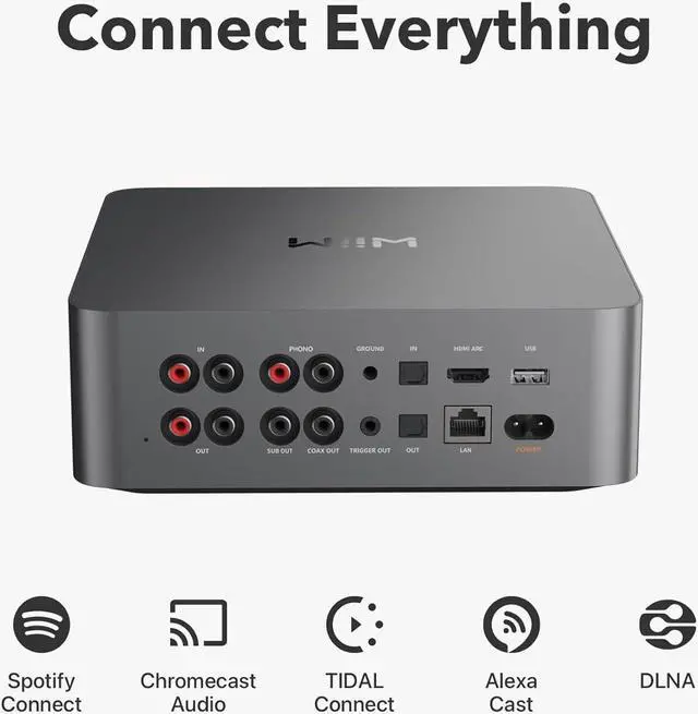 Alt view image 2 of 6 - WiiM Ultra Streaming music player and digital preamp with Wi-Fi®, Google Cast, Bluetooth®, and 3.5" touchscreen (Space Gray)