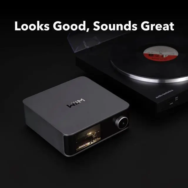 Alt view image 3 of 6 - WiiM Ultra Streaming music player and digital preamp with Wi-Fi®, Google Cast, Bluetooth®, and 3.5" touchscreen (Space Gray)