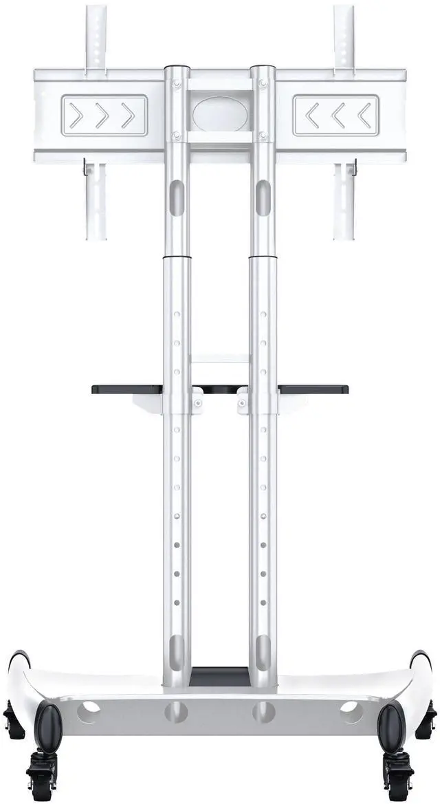 Alt view image 2 of 7 - Boost Industries AVC3265ii-WH Universal Mobile TV Cart TV Stand for 32 to 80 TVs (White)