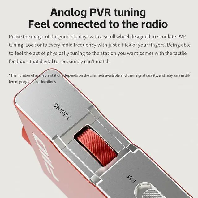 Alt view image 3 of 7 - FiiO RR11 Portable HiFi FM Stereo Radio Receiver with Analog PVR Tuning, BASS+3D Sound Effects, 64MHz-108MHz (Black)