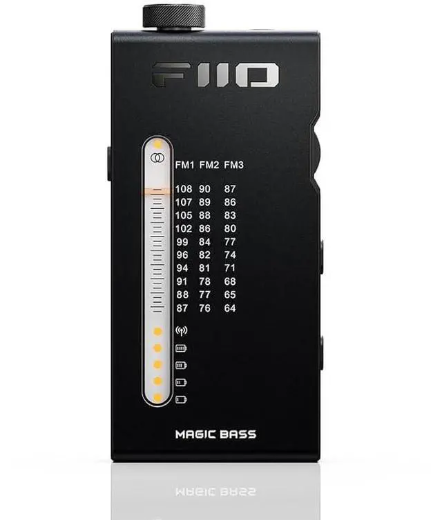 Main image of FiiO RR11 Portable HiFi FM Stereo Radio Receiver with Analog PVR Tuning, BASS+3D Sound Effects, 64MHz-108MHz (Black)