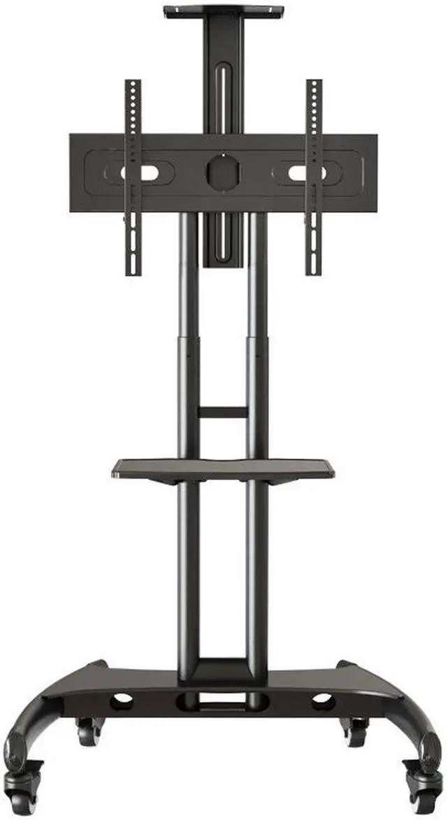 Alt view image 2 of 13 - Rocelco VSTC Standard Rolling, Mobile TV Cart Mount (Black) Mobile Cart