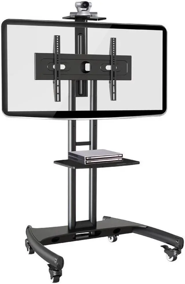 Main image of Rocelco VSTC Standard Rolling, Mobile TV Cart Mount (Black) Mobile Cart