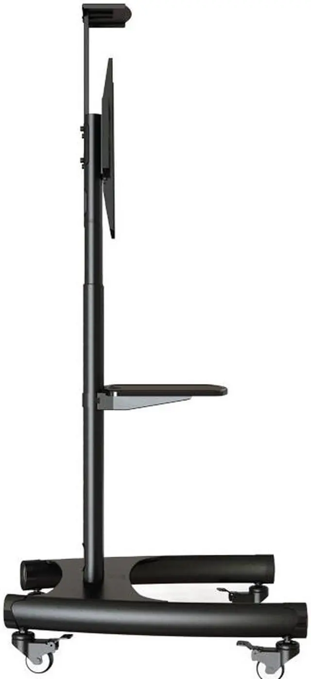 Alt view image 4 of 13 - Rocelco VSTC Standard Rolling, Mobile TV Cart Mount (Black) Mobile Cart
