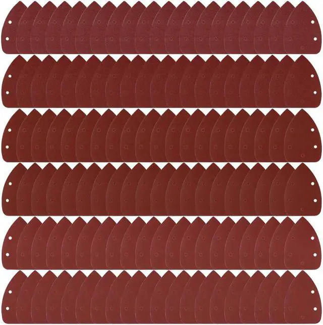 Main image of 120 Pack Mouse Detail Sander Sandpaper - Includes 40, 60, 80, 120, 180, and 240 Grits (20 Sheets of Each Grit), Hook and Loop, 5 Hole