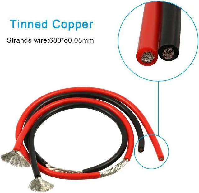 Alt view image 3 of 3 - 12 Gauge Stranded Copper wire 10 ft red and 10 ft black Flexible Silicone 12 AWG Wire