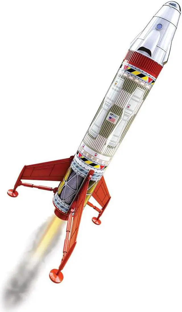 Alt view image 4 of 6 - Estes Destination Mars Colonizer Model Rocket Starter Set - Includes Rocket Kit (Beginner Skill Level), Launch Pad, Launch Controller, Glue, Four AA Batteries, and Two Engines