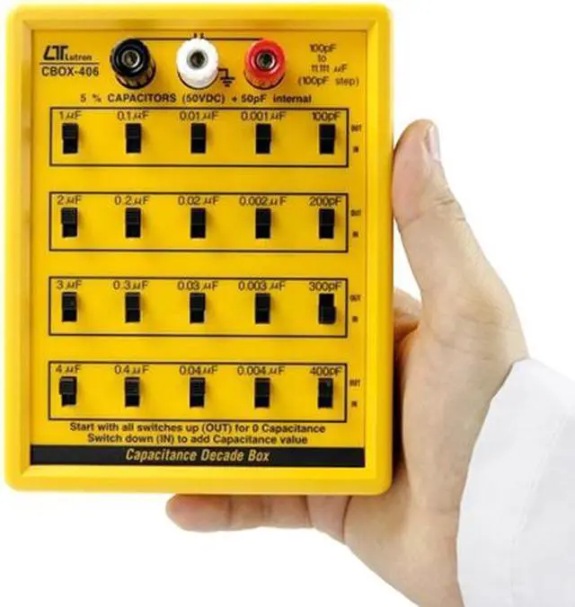 Main image of Capacitance Decade Box, Five Decades, 100 pF to 11uF (100 pF per step, 5% caps, 50V)