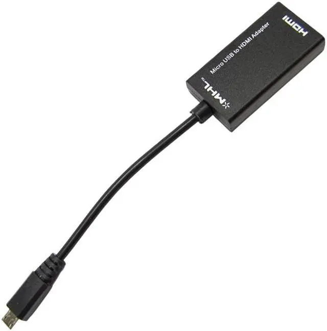 Alt view image 4 of 6 - MHL 5-Pin MicroUSB to HDMI Adapter Cable 1080p Video Audio Output