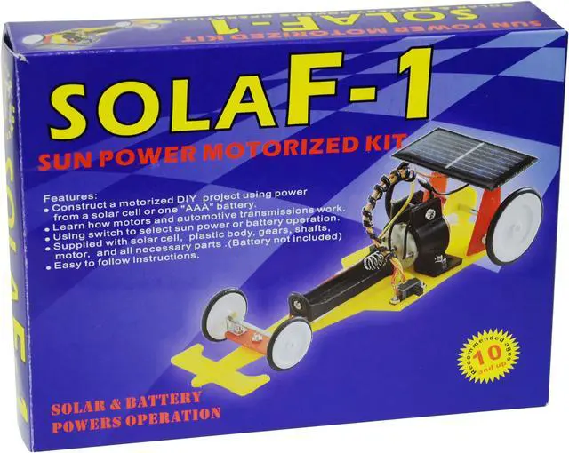 Alt view image 2 of 2 - Elenco 21667 DIY Build Your Own Solar Power F1 Racer Electrical Engineering Kit