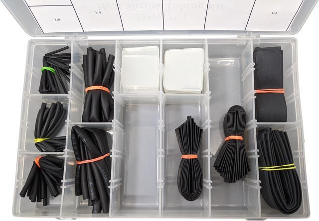 Alt view image 2 of 3 - Heat Shrink Tubing Kit - Includes 1/16", 3/32", 1/8", 3/16", 1/4", 3/8", 1/2", 5/8", 3/4" Diameter