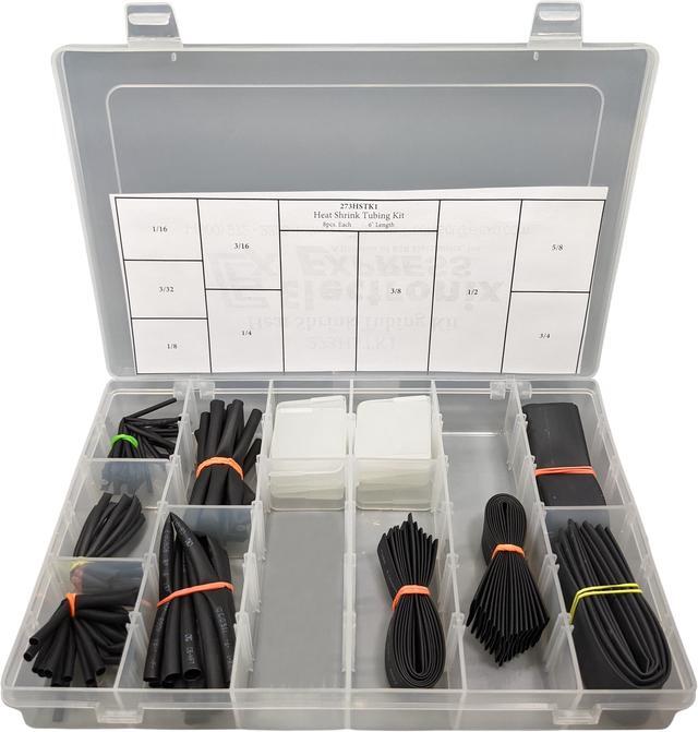 Main image of Heat Shrink Tubing Kit - Includes 1/16", 3/32", 1/8", 3/16", 1/4", 3/8", 1/2", 5/8", 3/4" Diameter