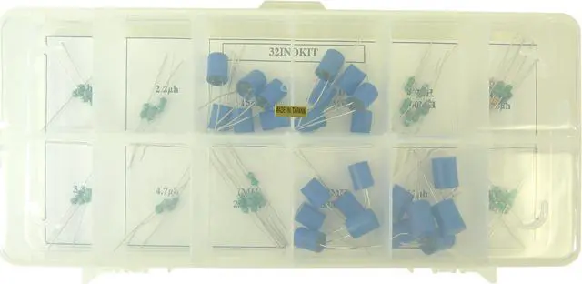 Alt view image 2 of 2 - 60 Piece Inductor Assortment Kit - Includes 20 Different Values from 1µH to 100mH