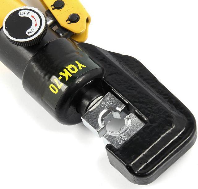 Alt view image 5 of 7 - 10 Ton Hydraulic Crimper with 8 Dies and Storage Case - Crimping Tool for Wire, Battery, Cable, Lug, Terminal