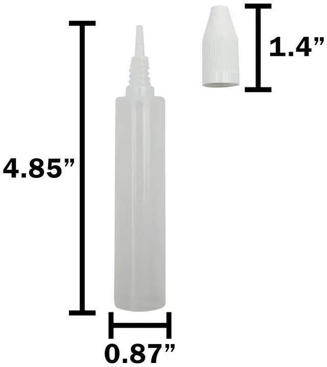 Alt view image 2 of 5 - 10 Pack 30mL Translucent Plastic Unicorn Dropper Top Bottles with White Screw-on Tops