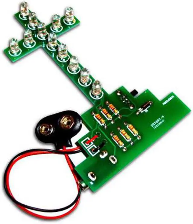 Main image of Colorful Flashing LED Cross Soldering Practice Kit